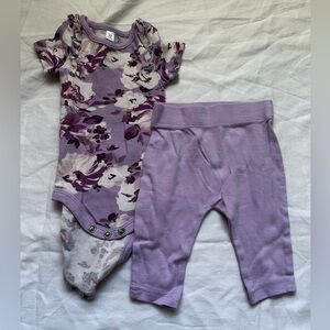 Girls Purple floral Okie Dokie outfit